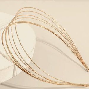 METAL BANDS HEADBAND in Gold